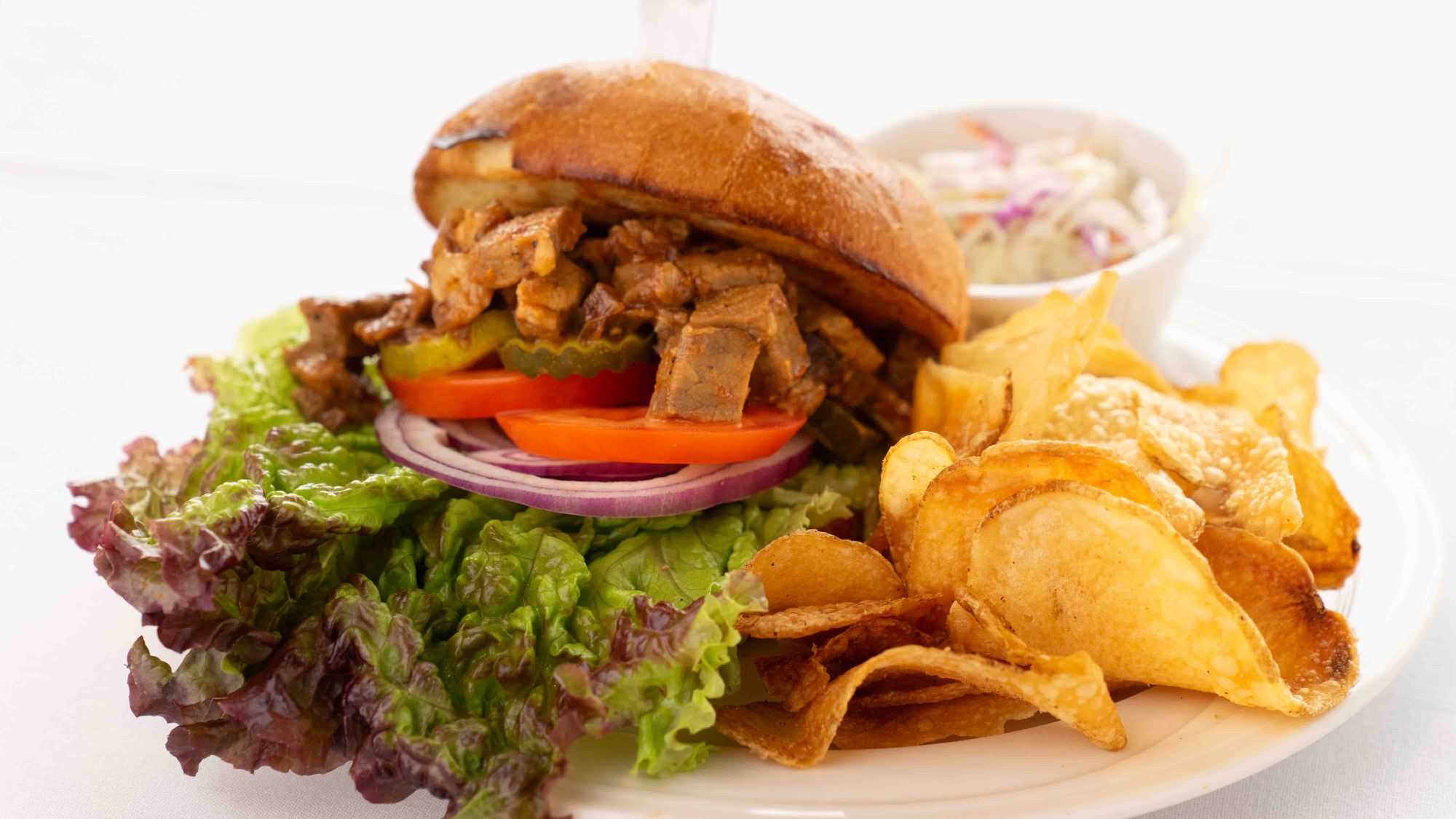 chopped brisket sandwich